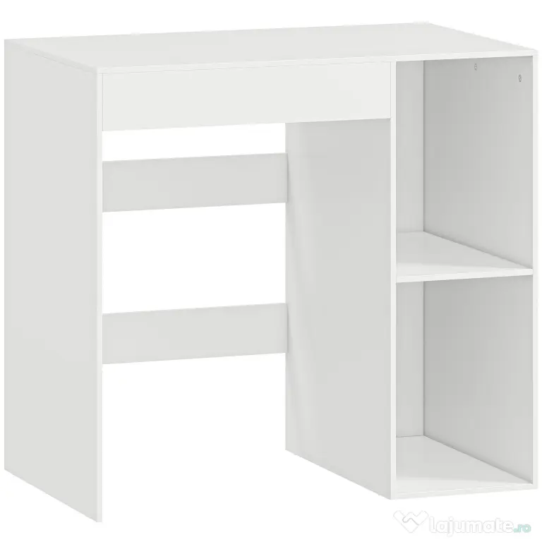 HOMCOM Dulap deasupra mașinii de spălat cu 2 rafturi deschise, autoportant, 96x60x95 cm, alb