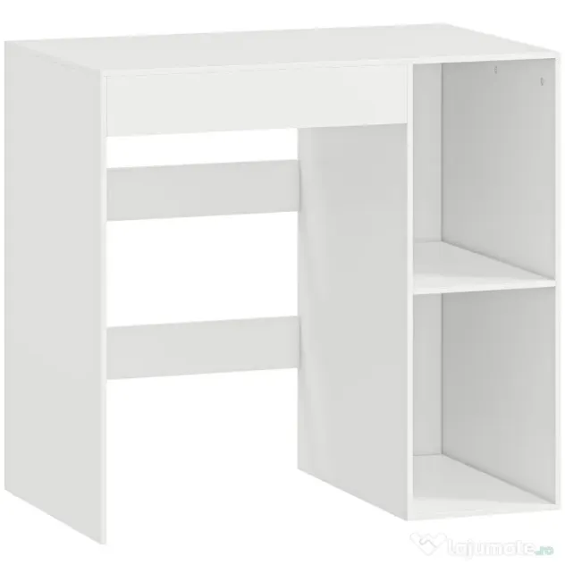 HOMCOM Dulap deasupra mașinii de spălat cu 2 rafturi deschise, autoportant, 96x60x95 cm, alb