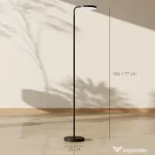 HOMCOM Lampă de Podea LED cu Cap Rotativ la 350° și Telecomandă Magnetică, Reglaj Continuu 3000K-6500K, Negru | Aosom Romania 