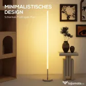HOMCOM Lampă de Podea LED Reglabilă cu Telecomandă de 150cm Înălțime, Argintiu | Aosom Romania 