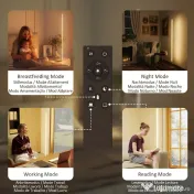 HOMCOM Lampă de Podea LED Reglabilă cu Telecomandă de 150cm Înălțime, Argintiu | Aosom Romania 