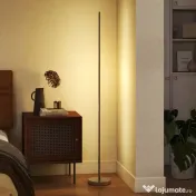 HOMCOM Lampă de Podea LED Reglabilă cu Telecomandă de 150cm Înălțime, Argintiu | Aosom Romania 