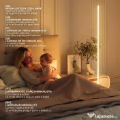 HOMCOM Lampă de Podea LED Reglabilă cu Telecomandă de 150cm Înălțime, Argintiu | Aosom Romania 