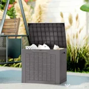 Outsunny Cufăr de Grădină cu Mânere, Container Unelte Impermeabil, 56x41x50 cm, Maro | Aosom Romania 