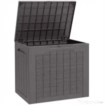 Outsunny Cufăr de Grădină cu Mânere, Container Unelte Impermeabil, 56x41x50 cm, Maro
