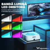 HOMCOM Birou Gaming în formă de L cu prize multiple, LED-uri, 165x80 cm, birou PC cu 2 sertare din material textil, 2 rafturi deschise, măsuță laterală și 2 suporturi monitor, din PAL și oțel, Negru | Aosom Romania