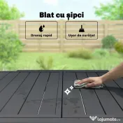 Outsunny Masă de Bucătărie Extensibilă pentru Terasă, 4-6 Persoane, 80-160 cm Masă Extensibilă din Aluminiu cu Blat din Lamele, Negru | Aosom Romania 
