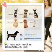 PawHut Cărucior Pliabil pentru Câini cu Suport pentru Pahare și Coș, din Oțel și Poliester, 75x45x97 cm, Gri Închis | Aosom Romania 