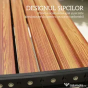 Outsunny Bancă de Grădină 2 Locuri, Bancă cu Cadru din Metal și Efect de Lemn, Mobilier pentru Grădină, Terasă, Parc | Aosom Romania 