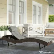 Outsunny chaise longue curbat | Aosom Romania