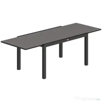 Outsunny Masă de Grădină Extensibilă pentru 8-10 Persoane 140/240x90 cm, Masă de Dining Extensibilă cu Blat din Sticlă Securizată, Masă de Exterior pentru Terasă, Balcon, Negru | Aosom Romania