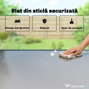 Outsunny Masă de Grădină Extensibilă pentru 8-10 Persoane 140/240x90 cm, Masă de Dining Extensibilă cu Blat din Sticlă Securizată, Masă de Exterior pentru Terasă, Balcon, Negru | Aosom Romania