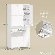HOMCOM dulap pantofi rabatabil | Aosom Romania 