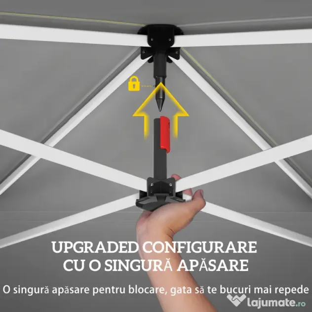 Pavilion Outsunny 3x3m, Impermeabil pentru Grădină și Petreceri în Aer Liber, Bej | Aosom Romania