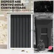 Outsunny coteț pentru tomberoane, spațiu pentru gunoi, ascunzătoare tomberoane, cutie coteț | Aosom Romania