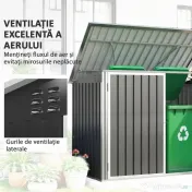 Outsunny coteț pentru tomberoane, spațiu pentru gunoi, ascunzătoare tomberoane, cutie coteț | Aosom Romania