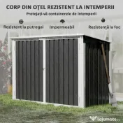 Outsunny coteț pentru tomberoane, spațiu pentru gunoi, ascunzătoare tomberoane, cutie coteț | Aosom Romania