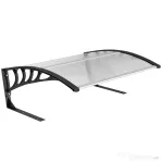 Outsunny Acoperiș exterior pentru mașină de tuns iarba, impermeabil și protecție UV 30+, din aluminiu, 100x81x43 cm, alb