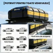 Outsunny Portbagaj de Plafon 595 Litri Impermeabil pentru Mașini, Galben | Aosom Romania