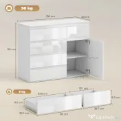 HOMCOM bufet dulap comodă modernă | Aosom Romania 