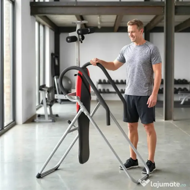 SPORTNOW Masă Robustă pentru Inversiune cu Blocare Reglabilă pentru Glezne | Aosom Romania