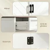 HOMCOM comodă mică dulap sertar compact | Aosom Romania 