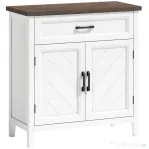 HOMCOM Comodă Mică Dulap Sertar Compact, MDF, 76 x 35 x 80 cm, Alb