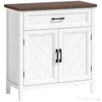 HOMCOM Comodă Mică Dulap Sertar Compact, MDF, 76 x 35 x 80 cm, Alb