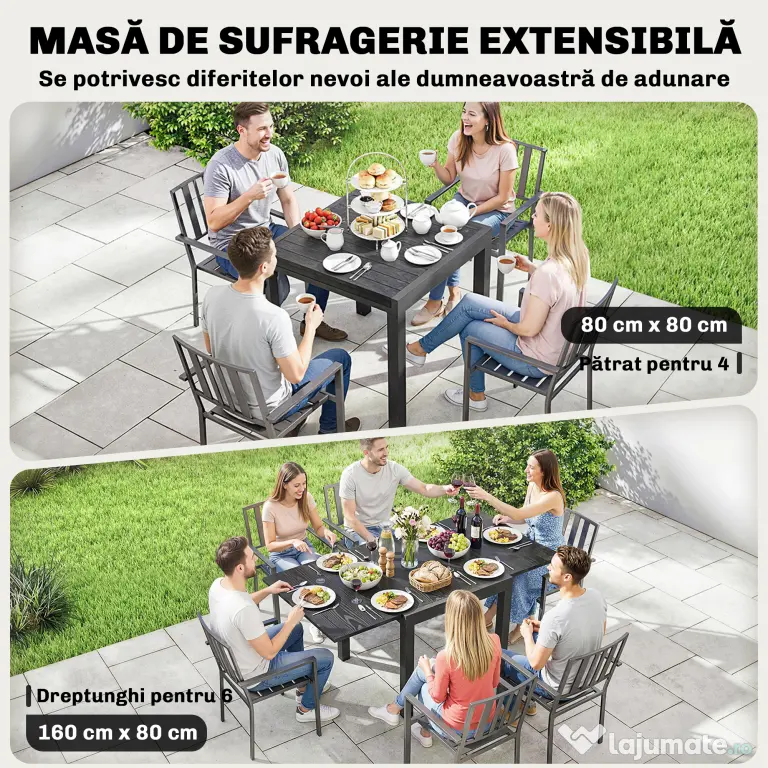 Outsunny Masă Mare pentru Exterior, Grădini, Terase și Spații Verzi | Aosom Romania
