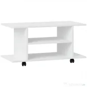 HOMCOM Mobilier unghiular cu roți și rafturi, până la 42", alb | Aosom Romania