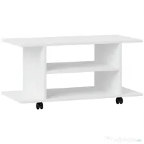 HOMCOM Mobilier unghiular cu roți și rafturi, până la 42", alb | Aosom Romania