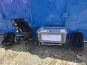Cărucior copii cu landou si scoica pentru masina , pătuț copii 