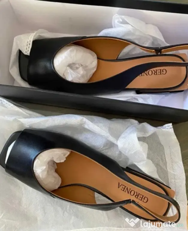 Sandale GERONEA 39, piele, NOI