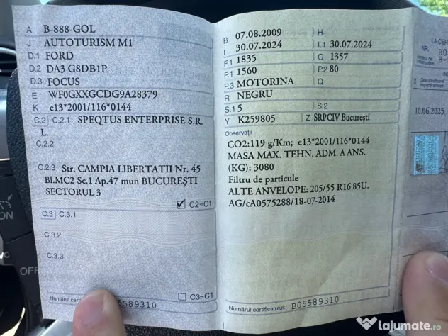 Ford Focus coupe 2009 cu factura tva deductibil