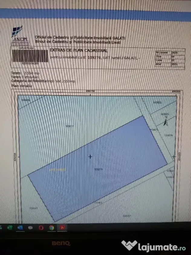 IVESTI GALATI - TEREN DE VANZARE -5550 mp