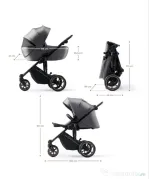 Cărucior Kinderkraft Prime 2 3in1 Mink Pro