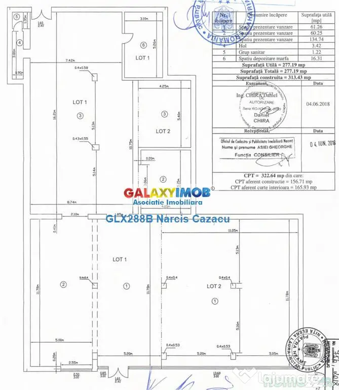 Spa#539;ii comerciale ultracentrale 313 mp #537;i 191 mp