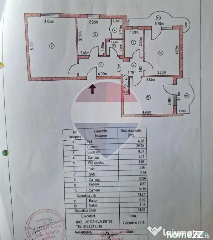 Apartament cu 3 camere | 85 mp | 2 băi | Strada Năsăud...