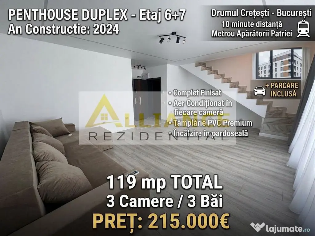 Penthouse - 119mp - 10 minute metrou Apărătorii patriei...