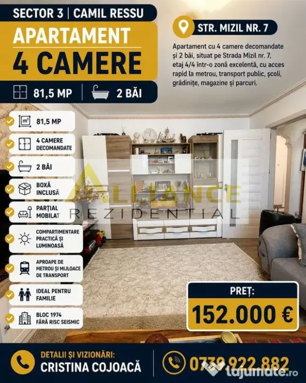 Sector 3 Apartament 4 camere 2 bai 815 mp