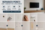 Reparații mici pereți București – găuri, zgârieturi și pete