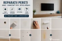 Reparații mici pereți București – găuri, zgârieturi și pete