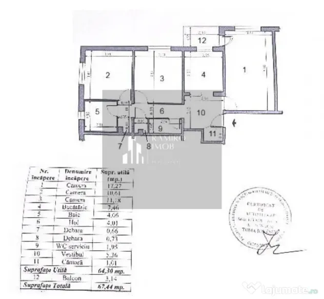 Apartament 3 camere decomandat -10 minute de metrou Apara...