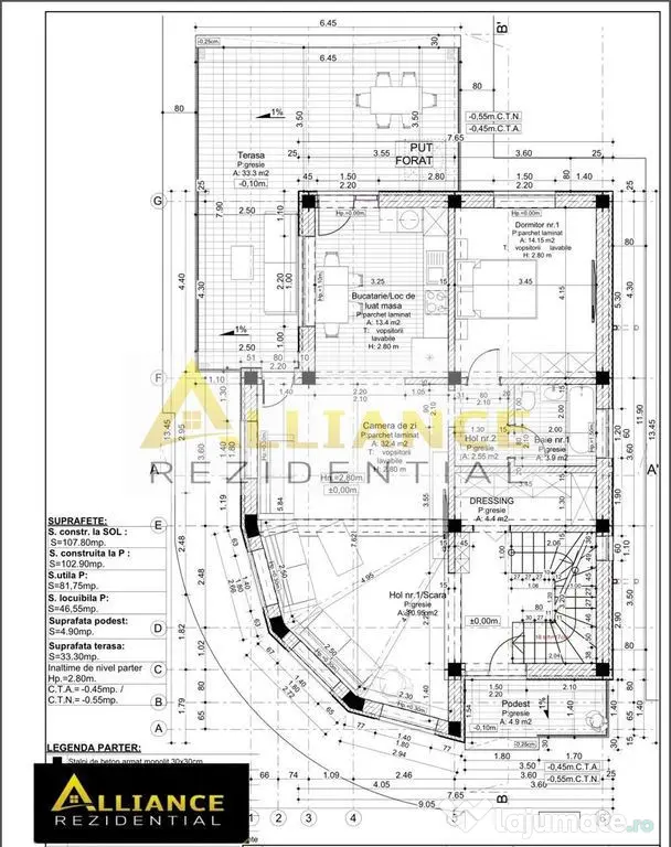 Vila excelenta- 5 camere- cartierul nou- dressing-500m de...