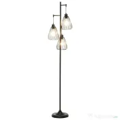 HOMCOM Lampa de podea Lampă cu picior Design vintagecindustrial din metal culoare negru 