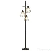 HOMCOM Lampa de podea Lampă cu picior Design vintagecindustrial din metal culoare negru