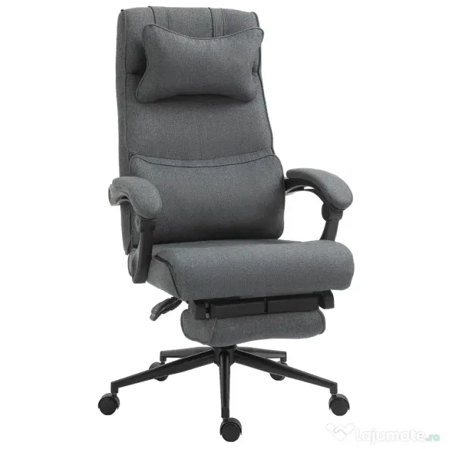 Vinsetto Scaun Birou Ergonomic Reglabil cu Tetiera si Suport Picioare