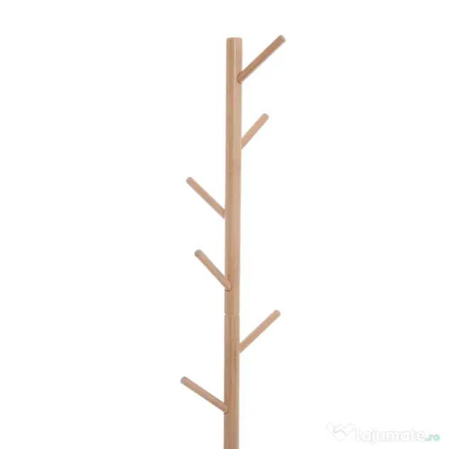 HOMCOM Cuier Dulap pantofi cu 6 Agatatoare in Bambù, Alb, 40x30x180cm