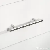HOMCOM Comodă cu 4 sertare pentru dormitor, din lemn, cu mânere din metal, albă 