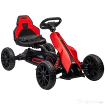 HOMCOM Go-kart cu pedale pentru copii de 3-8 ani cu scaun reglabil și roți din EVA, 100x58x58.5 cm, roșu și negru